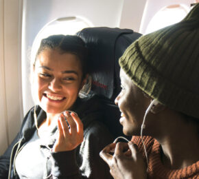 Women on plane