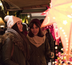 Girls at German christmas market