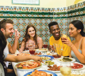 Friends having lunch Seville