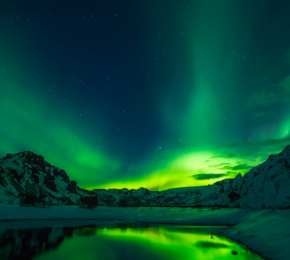 Northern Lights in Iceland - aurora borealis in Iceland.