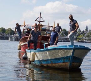 A boat in Amsterdam.