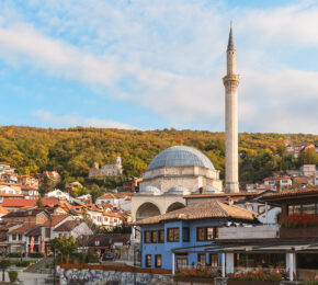 The sky is blue, going back to Kosovo.