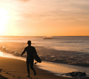 Running on beach