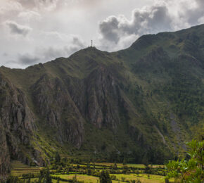 A man enjoying adventure activities in the sacred valley.