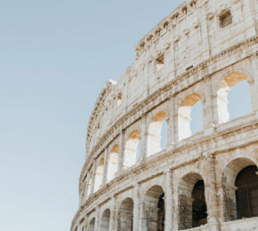 The Colosseum in Rome, Italy.