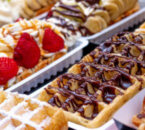 Belgian waffles in Bruges