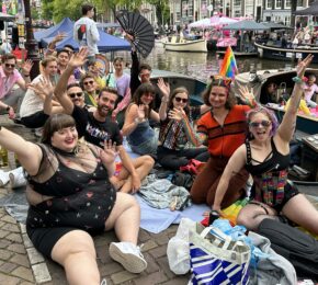 LGBTQIA+ Contiki travellers at Amsterdam Pride