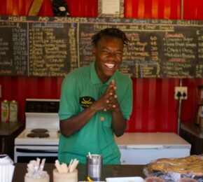 local South African serving food in Cape Town