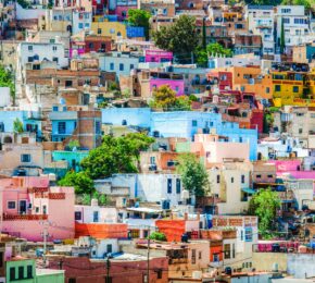 colourful mexican town