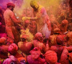 celebration of Holi in India