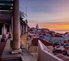 Lisbon at dawn, Portugal