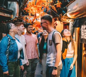 Contiki travellers in Japan