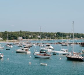 Boats in the harbor at Martha's Vineyard, USA