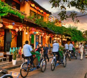 lantern-lit yellow streets of Hoi An in Vietnam
