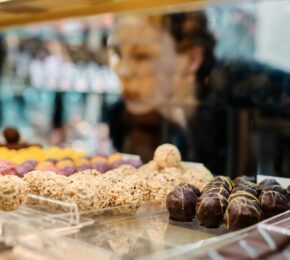 display of expensive swiss chocolates
