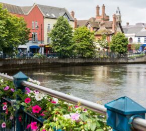 view of the river in city Sligo, Ireland