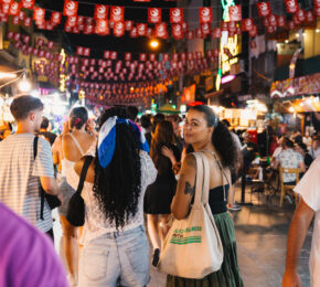 girl smiling at camera in thailand