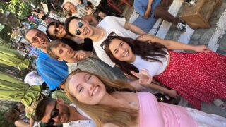 Group of young people taking a selfie