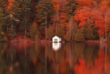 house in autumn in Canada