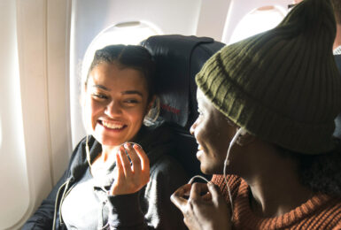 Women on plane