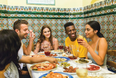 Friends having lunch Seville