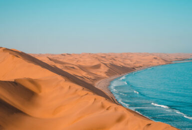 dunes of desert in Namibia