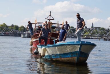 A boat in Amsterdam.