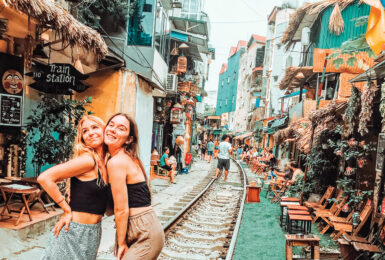 Contiki travellers in Hanoi