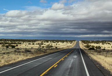 An empty road in the middle of a desert, perfect for best drives.