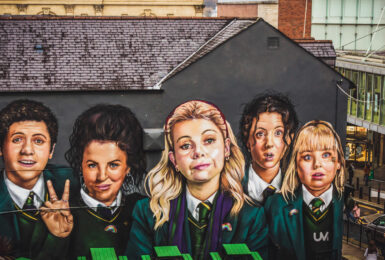 derry girls mural northern ireland