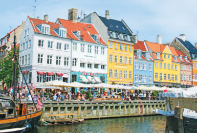 romantic travel destinations - image of colourful houses in copenhagen