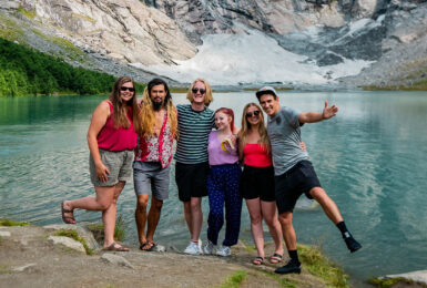 group of friends in scandinavia