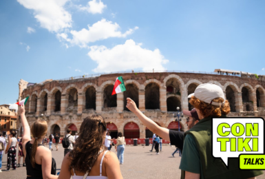 travellers in Rome, Italy