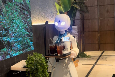 robot cafe dawn in Japan
