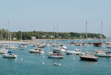 Boats in the harbor at Martha's Vineyard, USA