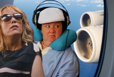 bridesmaids window seat plane