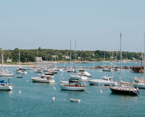 Boats in the harbor at Martha's Vineyard, USA