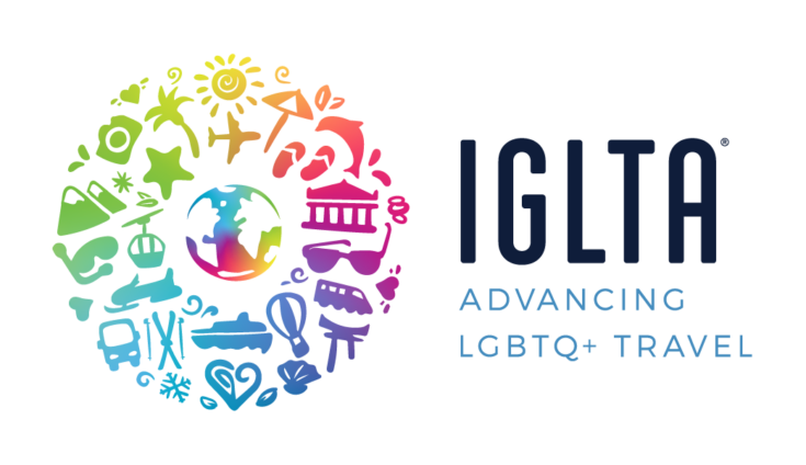 IGLTA logo and tagline.