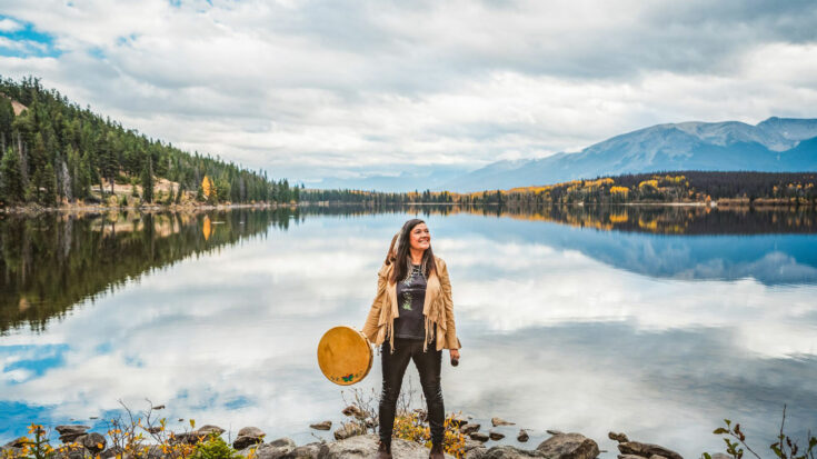 Cree community in Jasper Canada