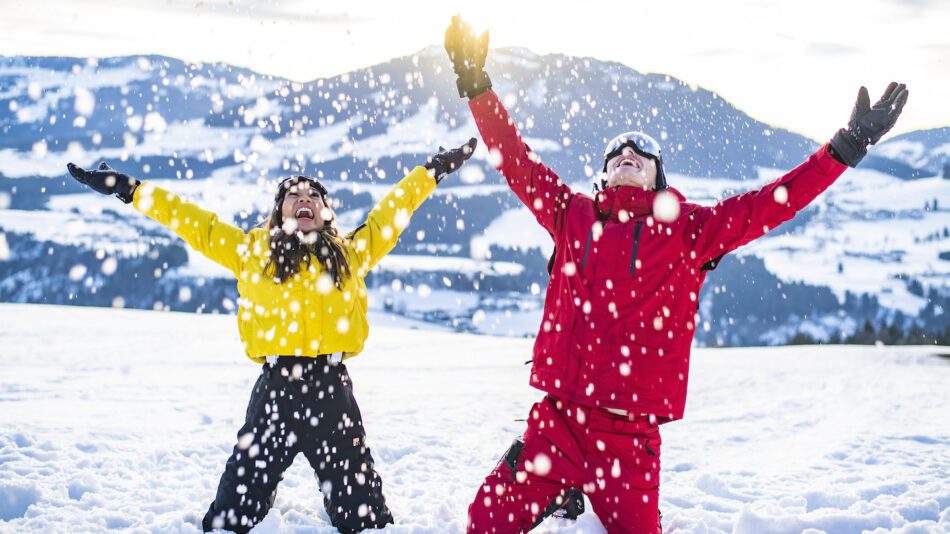 Gasthof snowball fight