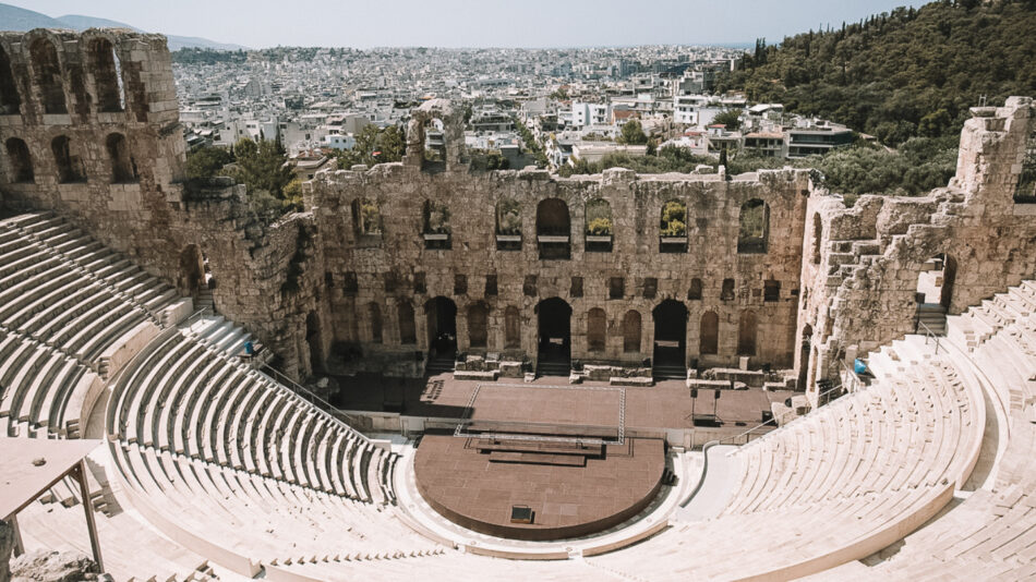 The acropolis in athens, greece.