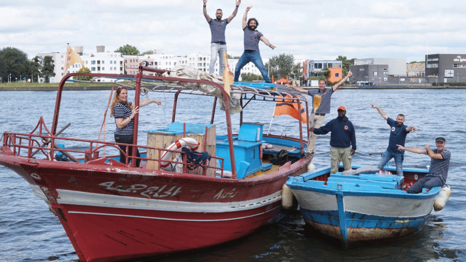 A group of people enjoying local experiences on a boat.