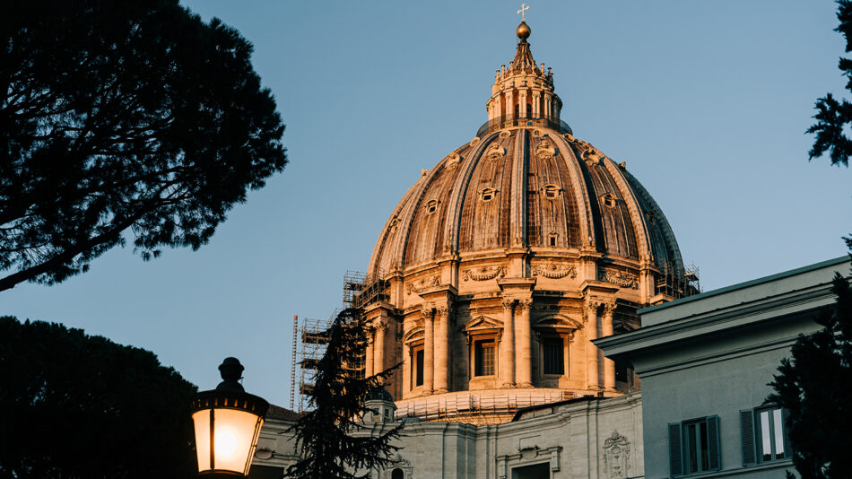 The dome of st peter's cathedral in rome, italy.