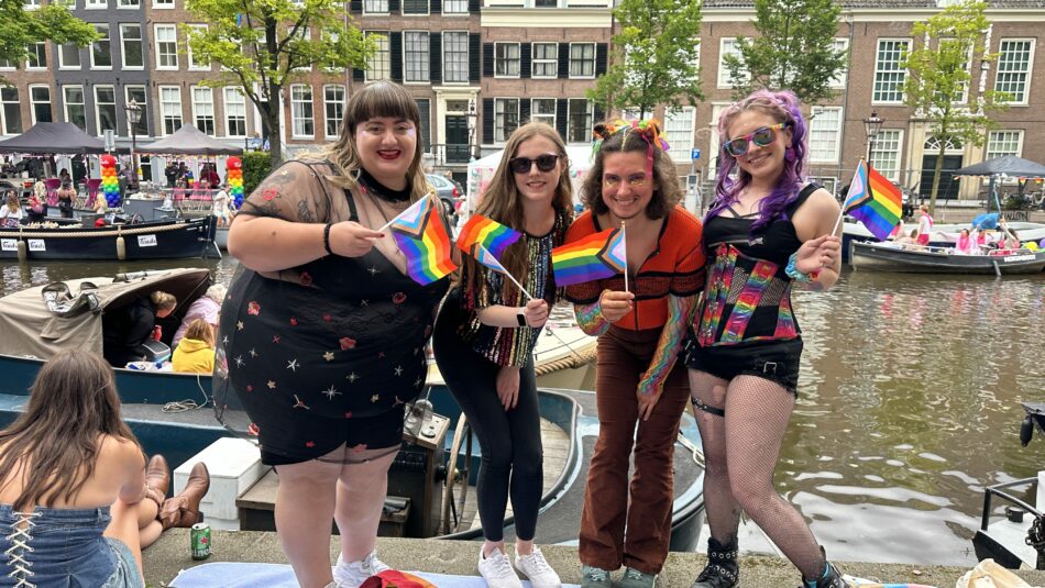 LGBTQIA+ Contiki travellers in Amsterdam for Pride