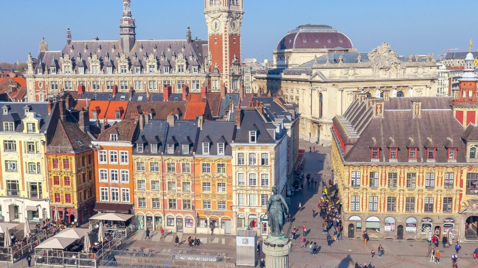 aerial view of Lille, France