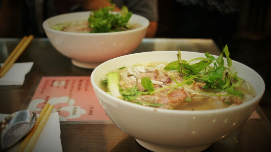 bowl of Pho in Hanoi, Vietnam