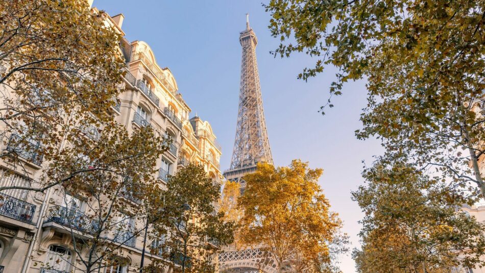 Paris and the Eiffel Tower in Autumn