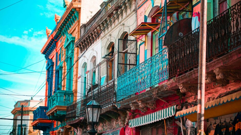 bright and colorful streets of Buenos Aires in Argentina