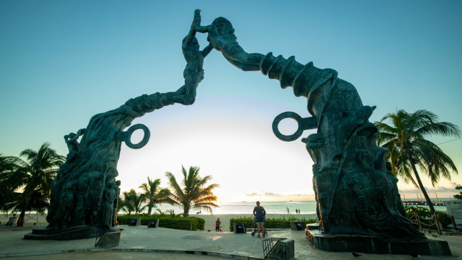 mermaid gates at playa del carmen in mexico