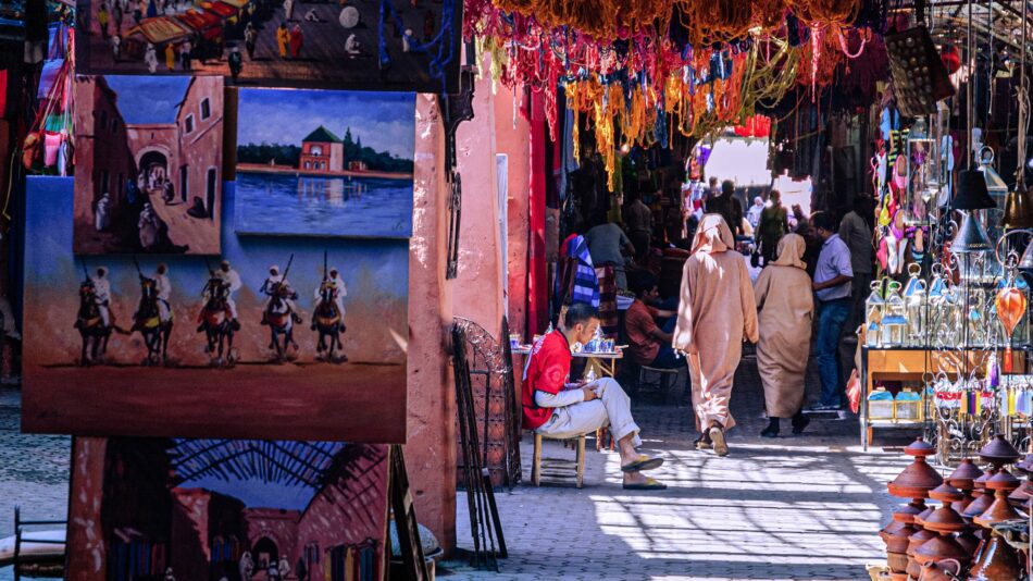 souks in Marrakech, Morocco